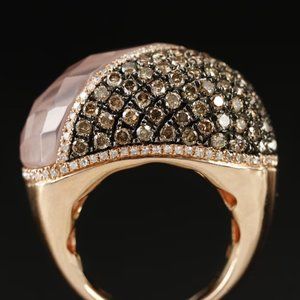 $6500 / International Diamond Jewelry Designer Diamond Gemstone Ring / 14K